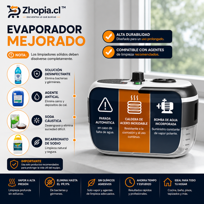 Limpiador A Vapor Presion 2500w Portatil